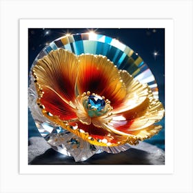 Swarovski Crystal Flower Art Print