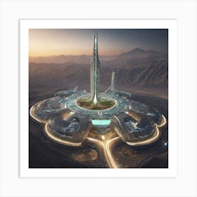 Futuristic City 343 Art Print