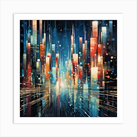 Abstract Cityscape Art Print