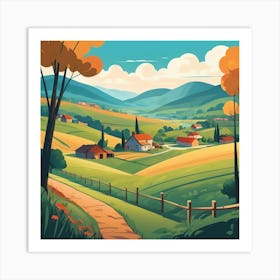 Countryside Landscape 8 Art Print