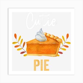 Vintage Retro Cute Pumpkin Pie Funny Thanksgiving Pie Lover Art Print