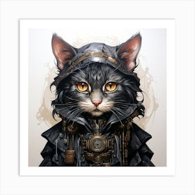 Gothic Cat Art Print