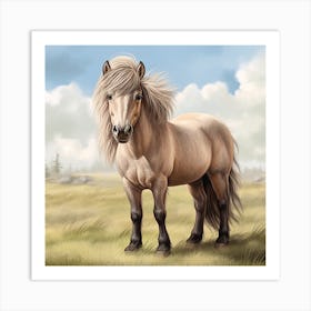 Pony In Meadow Art Print