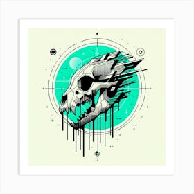 Skull Of A Wolf Art Print