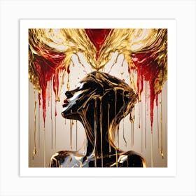 Gold & Red Art Print