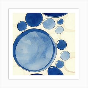 Blue Bubbles Art Print