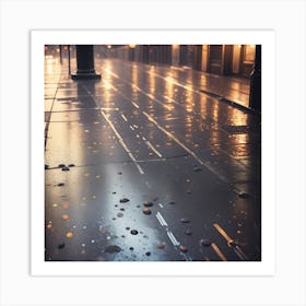 Rainy Night In The City Art Print