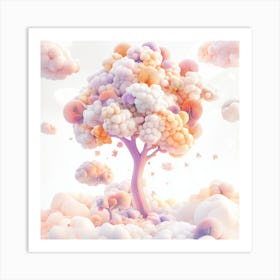 Tree In The Clouds Art Print