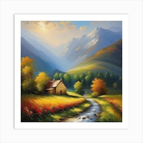 Valley In The Mountains 5 Art Print