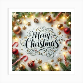 Merry Christmas wall art Art Print