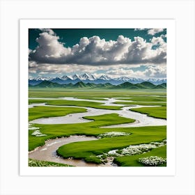 Tibetan Landscape Art Print