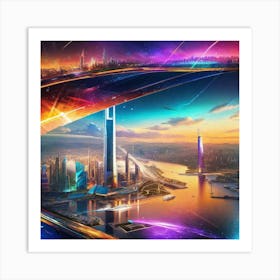 Futuristic Cityscape 96 Art Print