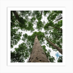 Tall Trees In The Forest Art Print