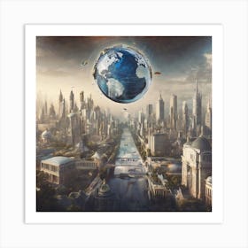 Cityscape Of The Future Art Print