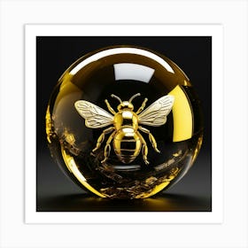 Bee Crystal Ball 3 Art Print