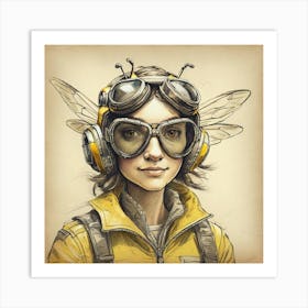 Bee Girl 4 Art Print