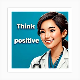 Think Positive Art Print