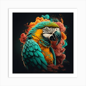 Colorful Parrot 4 Art Print