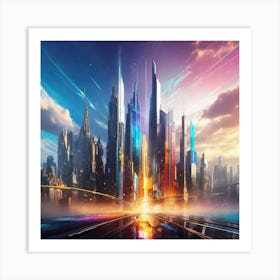 Futuristic City 142 Art Print