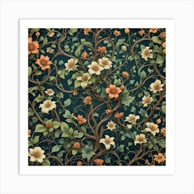 Floral Wallpaper 2 Art Print