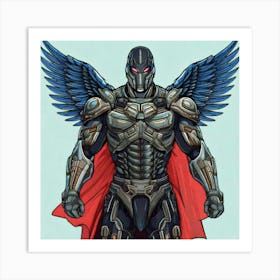 Firefly Battle Worn Cyborg Superhero With Steel Wings 60926 (2) Art Print