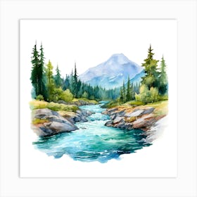 Watercolor Landscape 12 Art Print