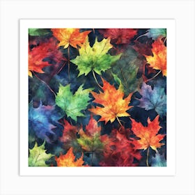 Autumn Maple Leaves Art Print