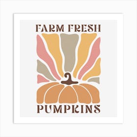 Boho-Fall-Autumn.Farm Fresh Pumpkins Art Print