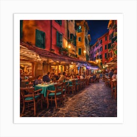 Florence, Italy At Night Art Print