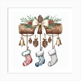 Christmas Stockings Art Print