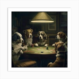 Poker Dogs 11 Art Print