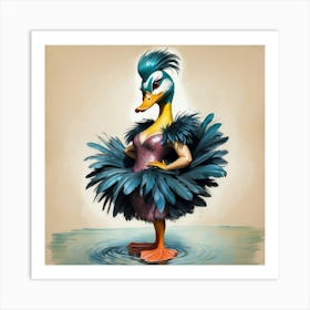 Duck In A Dress 1 Art Print