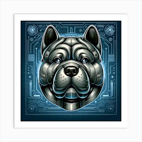 Dog Head Shar pei Art Print