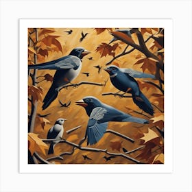 Birds In Flight 15 Art Print