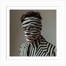 Zebra Mask Art Print