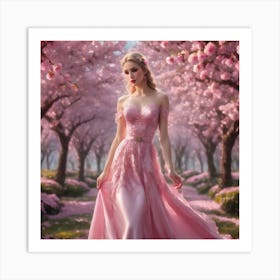 Pink Cherry Blossoms Art Print