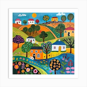 Kids Travel Illustration Uruguay 2 Art Print