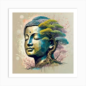 Buddha One With Nature Art Print
