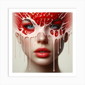 Strawberry Face Art Print