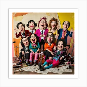 Group Of Clowns 1 Art Print