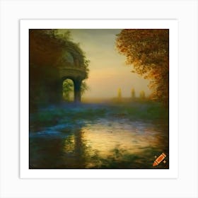 Lake view Art Print