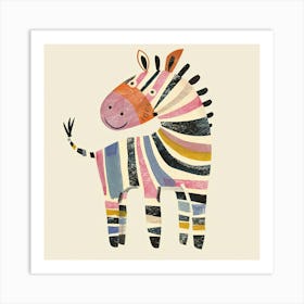 Charming Illustration Zebra 2 Art Print