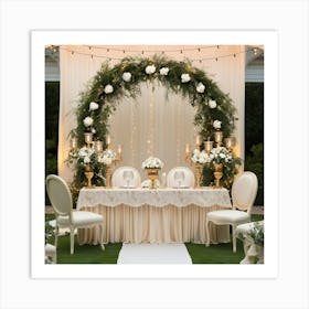 Leonardo Phoenix 09 A Luxurious Wedding Decoration Setup With 1 Art Print