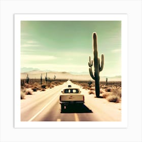 Cactus Road Art Print