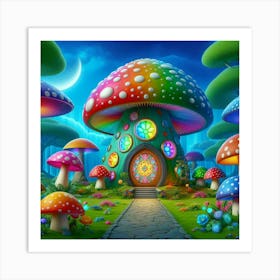 Mushroom House Art Print