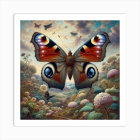 Butterfly In The Sky Art Print