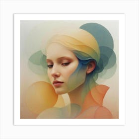 Abstract Portrait Of A Woman 2 Art Print