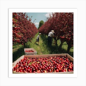 Cherry Orchard Art Print