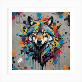 Wolf Painting Art Print