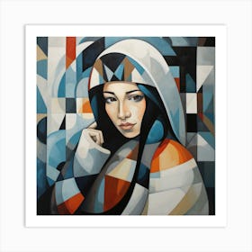 Cubism Inuit Woman 04 Art Print